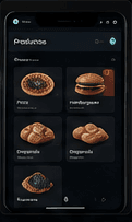 Mockup del catálogo de productos de FoodMaster Control