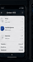 Mockup de detalle de pedido de FoodMaster Control