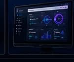 Panel de control de un sistema interno con métricas y gráficos